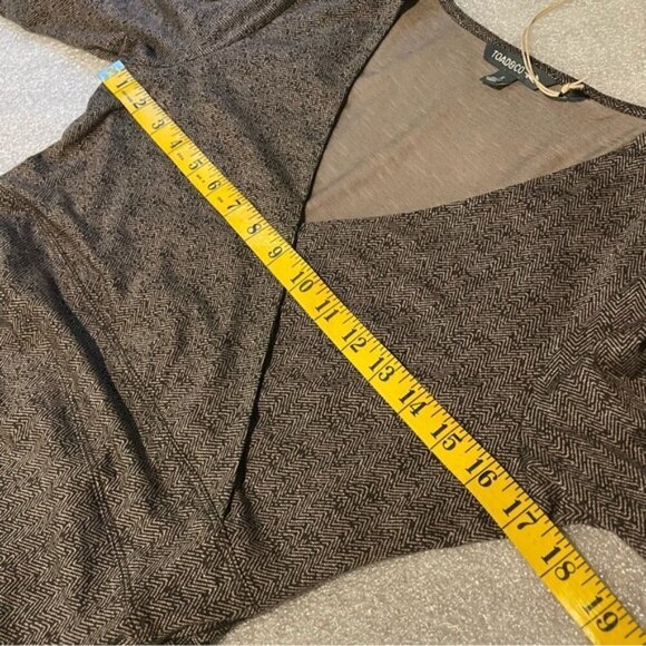 Toad & Co Cue Wrap Cafe Dress Herringbone Print - Picture 12 of 14